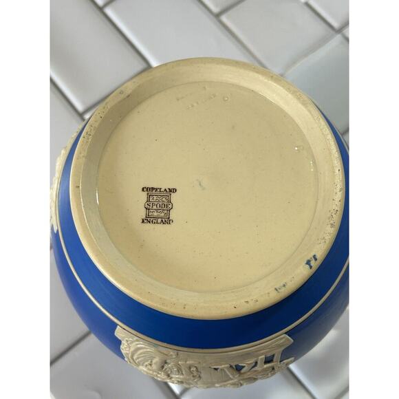 ANTIQUE COPELAND SPODE JASPER WARE ALE/BEER PITCHER w/ PUB SCENES & HOPS c1910 - Picture 13 of 16